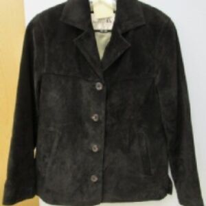 Sea Dream Leather Black Suede Coat - Size XS